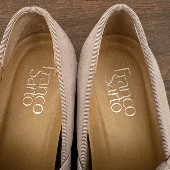 Franco Sarto Women's Beige Slip-On Loafers - Picture 2 of 6